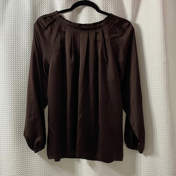 NWOT AT Pleat Neck Top - Picture 3 of 8